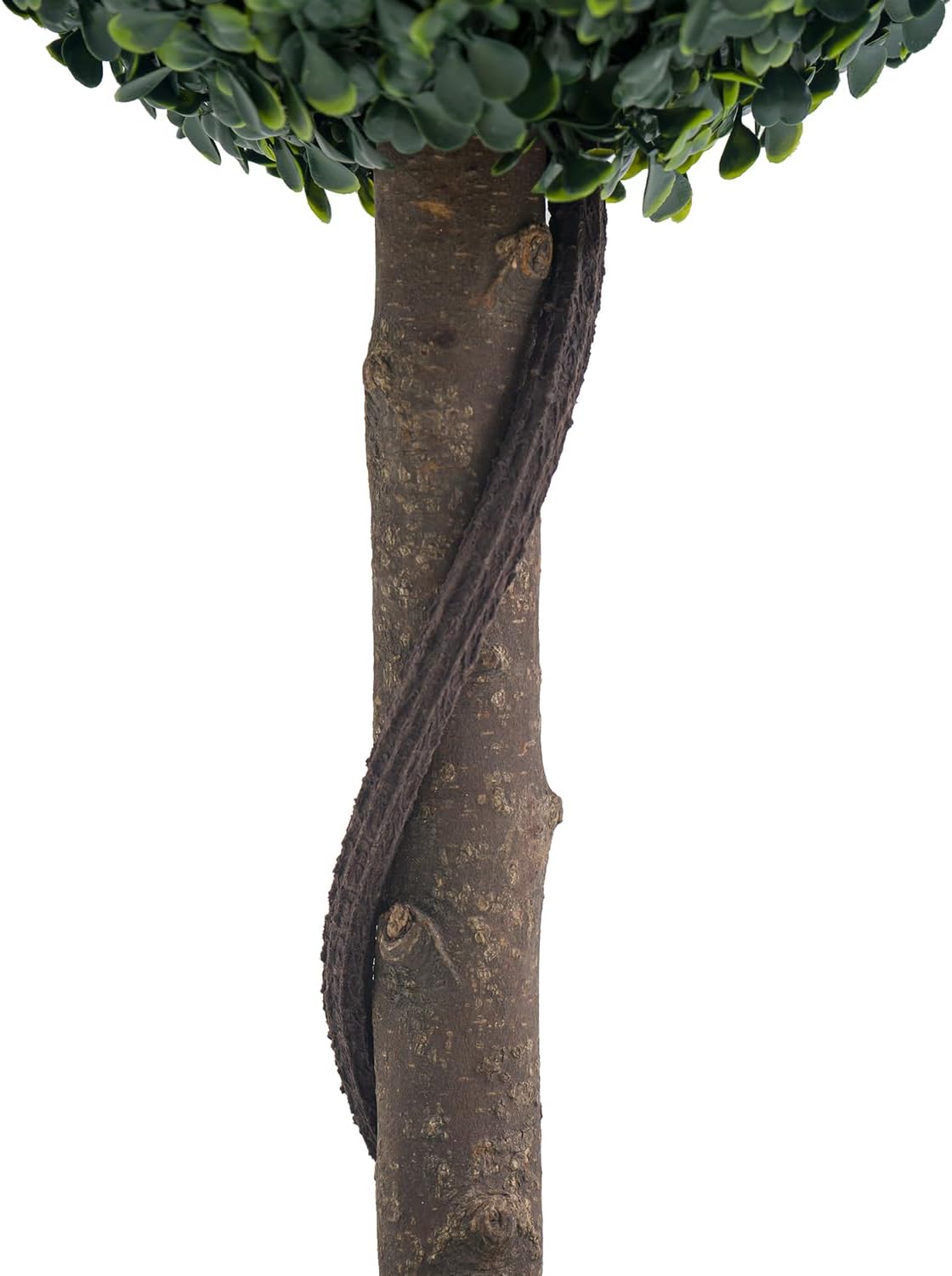 24 Inch Artificial Topiary Trees Set of 2, Fake Topiary Boxwood Ball Tree, Faux Shrubs Plants Green Decor Indoor Porch,Garden