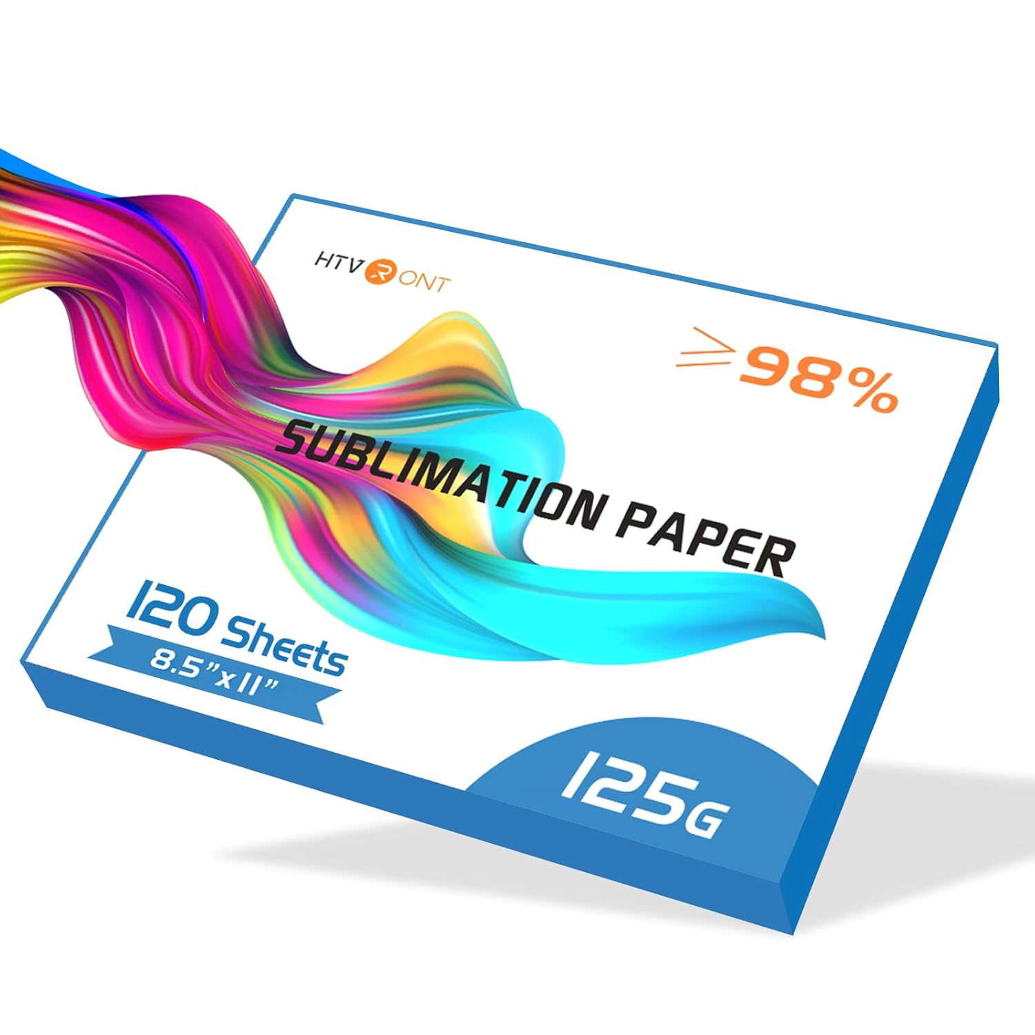 HTVRONT Sublimation Paper 8.5x11 Inch 120 Sheets | High Transfer Rate Printer-Friendly Sublimation Sheets for T-Shirts & Mugs | Compatible with Epson/HP/Canon (A4 Size, Quick-Dry, No Curl)