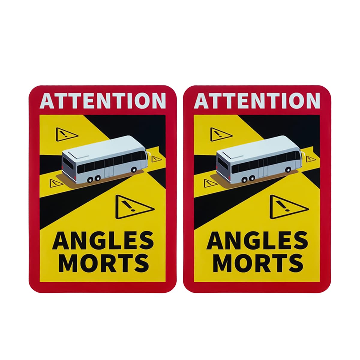 JNNJ 2 Pieces Sticker for Blind Spot, Motorhomes Sticker for Blind Spots Weatherproof Self-Adhesive Sticker, Warning Blind Spots Stickers Self-Adhesive for Heavy Weight Truck or Bus(Buses)