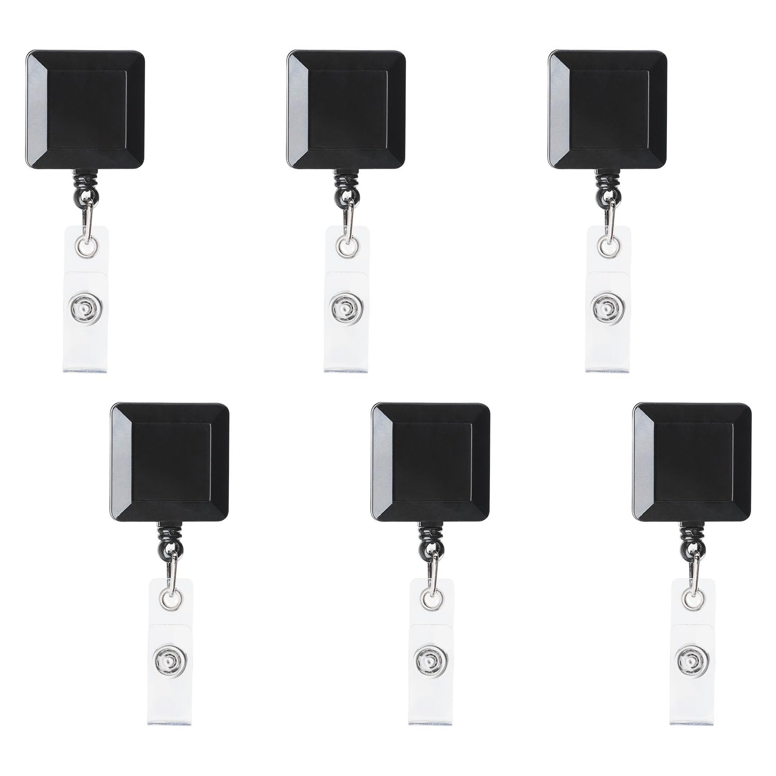 Xinsheinelry Shape Automatic Retractable Card Holder with Sturdy Construction Rotating Clip Symbol Owner