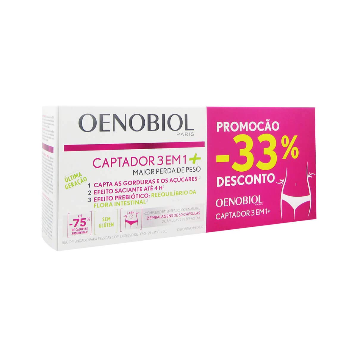 Oenobiol Pickup 3 In 1+ 60 Kapseln X 2