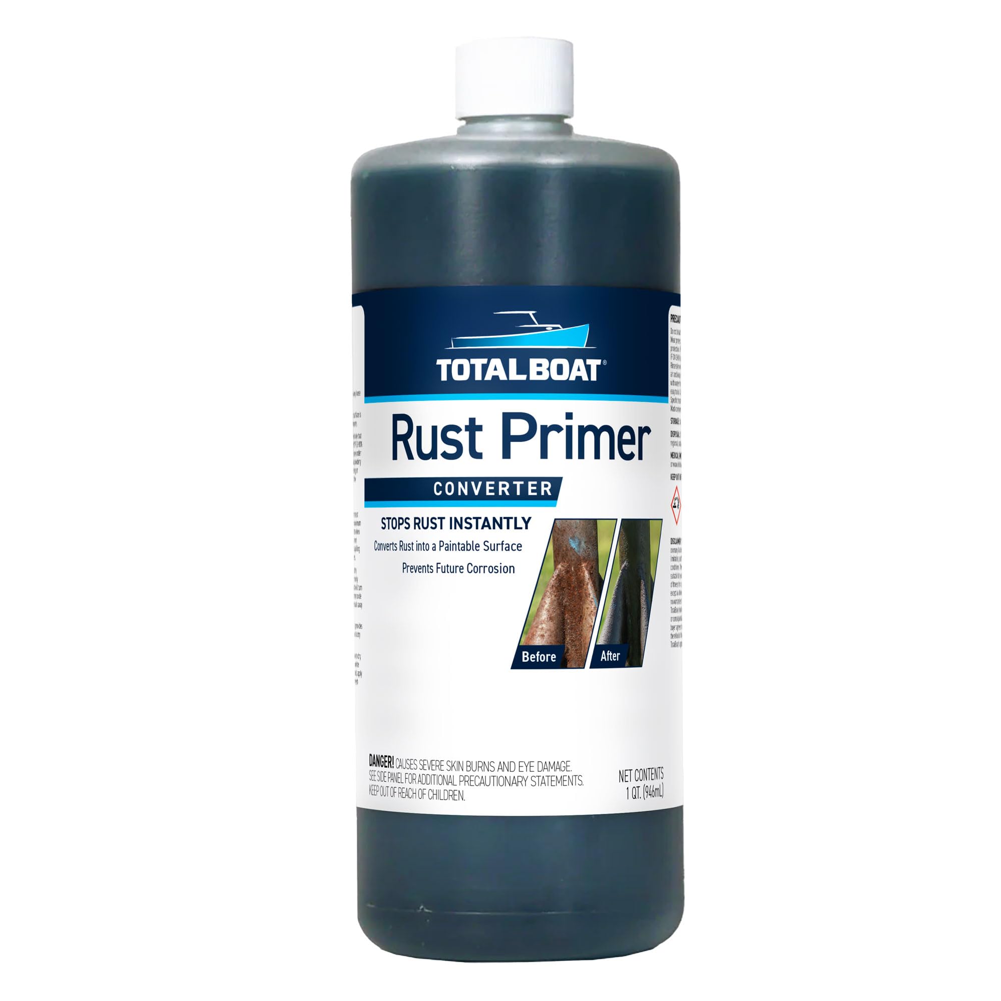 Rust Primer Converter | Metal Treatment Stops Rust For Professional Repairs - Quart