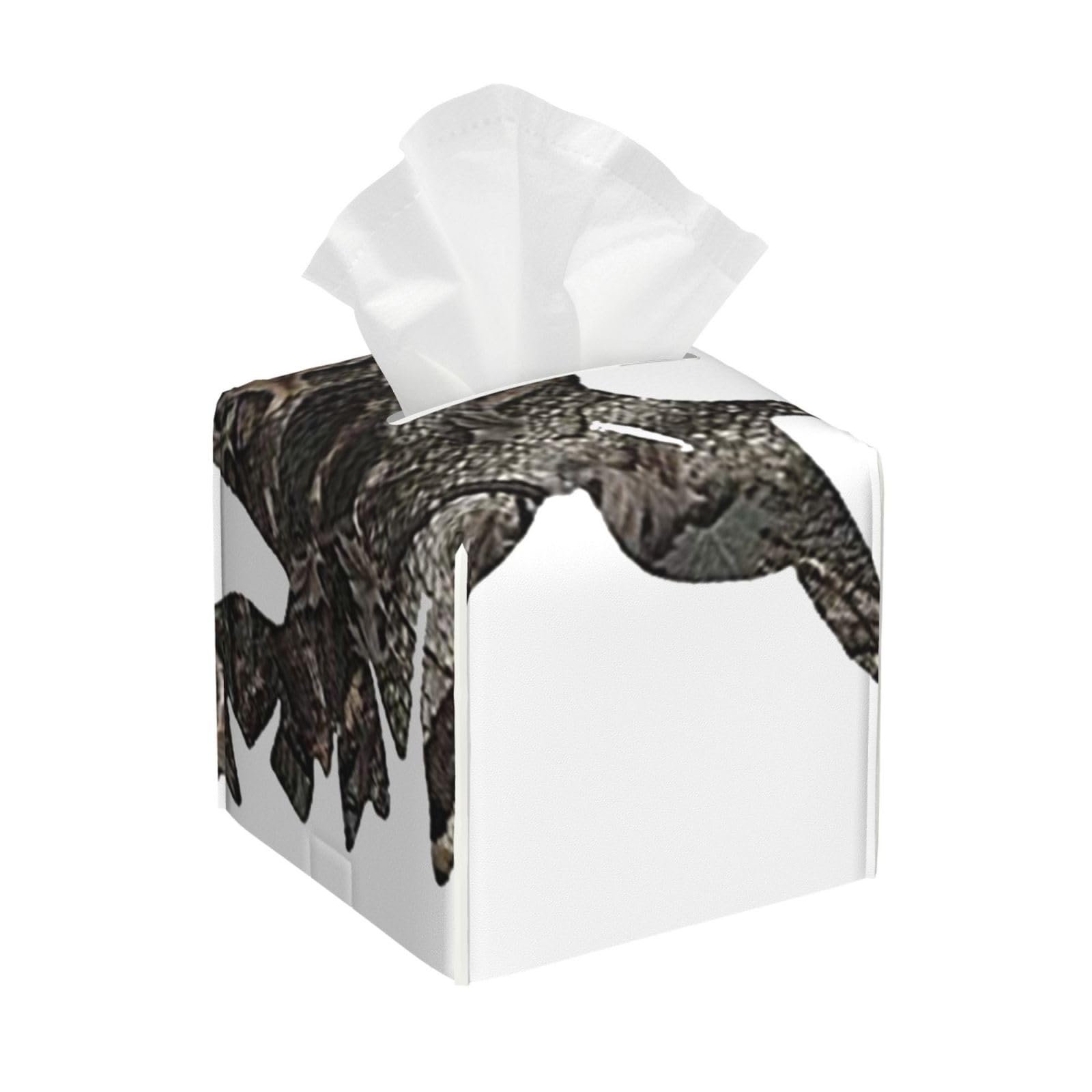 Deer Hunting Camouflage Square PVC Tissue Box Cover Modern Decorative Holder for Bathroom Vanity