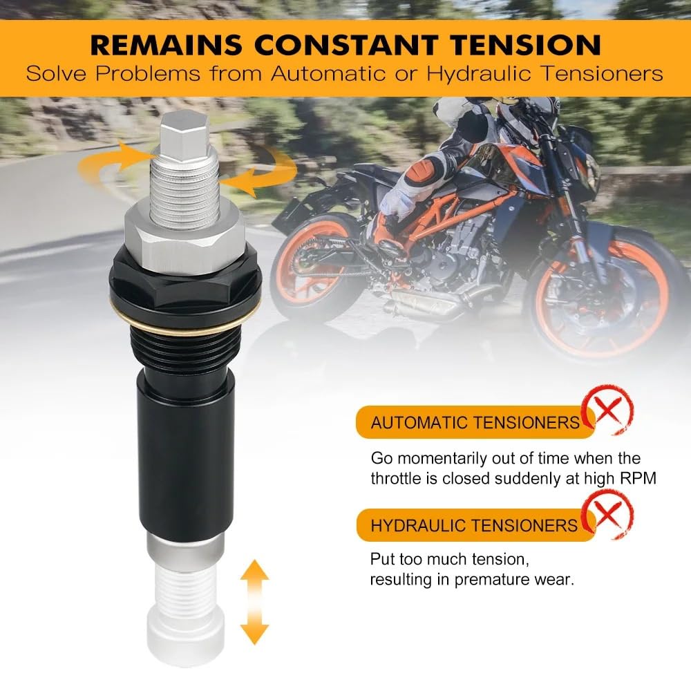 Tendicatena di distribuzione for moto for KTM 690 Enduro 2007-2016 2017 2018 690 Enduro R Bullone di fissaggio del regolatore manuale della catena(Orange)
