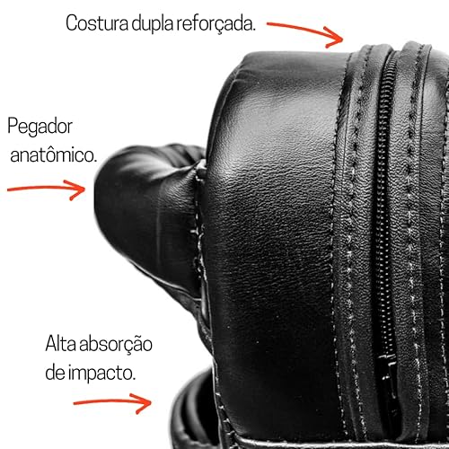 Kit Profissional Muay Thai Manopla Foco Soco Boxe + Aparador Chute Almofada Alvo De Pé Gorilla