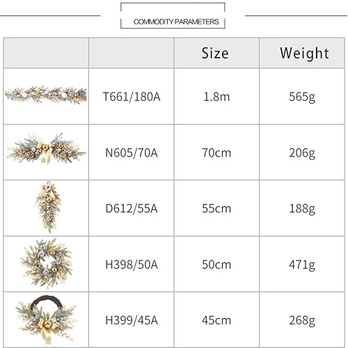 Miniatura 7 de Corona de Navidad para puerta delantera, guirnalda de otoño para dintel de manto, festón de árbol al revés, guirnalda de semicírculo, rama de ratán