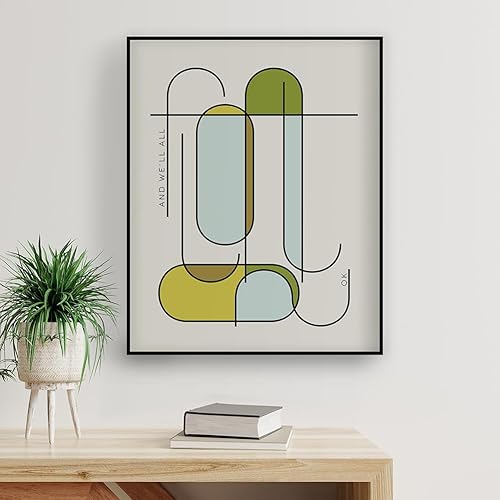 Miniatura 3 de Modest Mouse  Float On - Song Lyric Wall Art Print, Mid-Century Modern Music Poster, Abstract Retro Artwork For Office Living Room Bedroom (8x10"