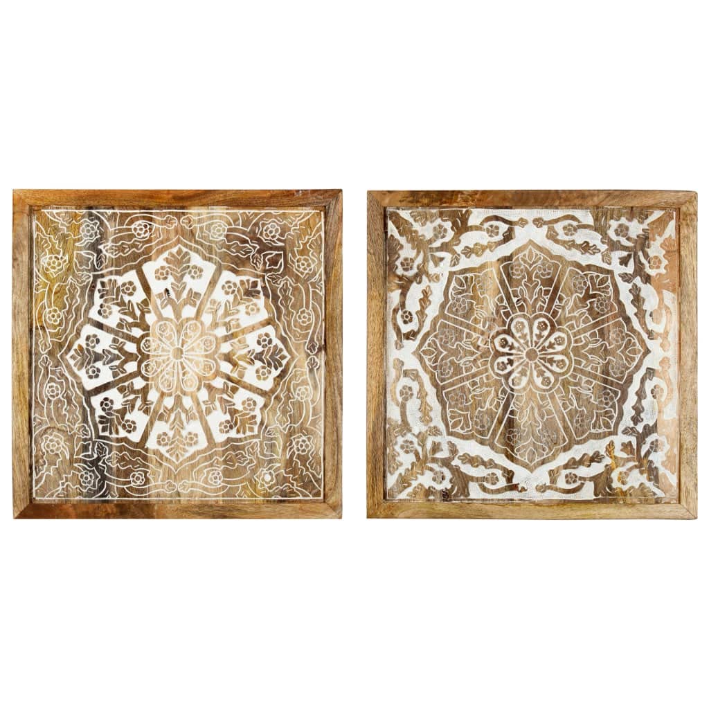 sofutoo Hand-Carved Wall Panels for Elegant Home Decor, Solid Mango Wood, 23.6