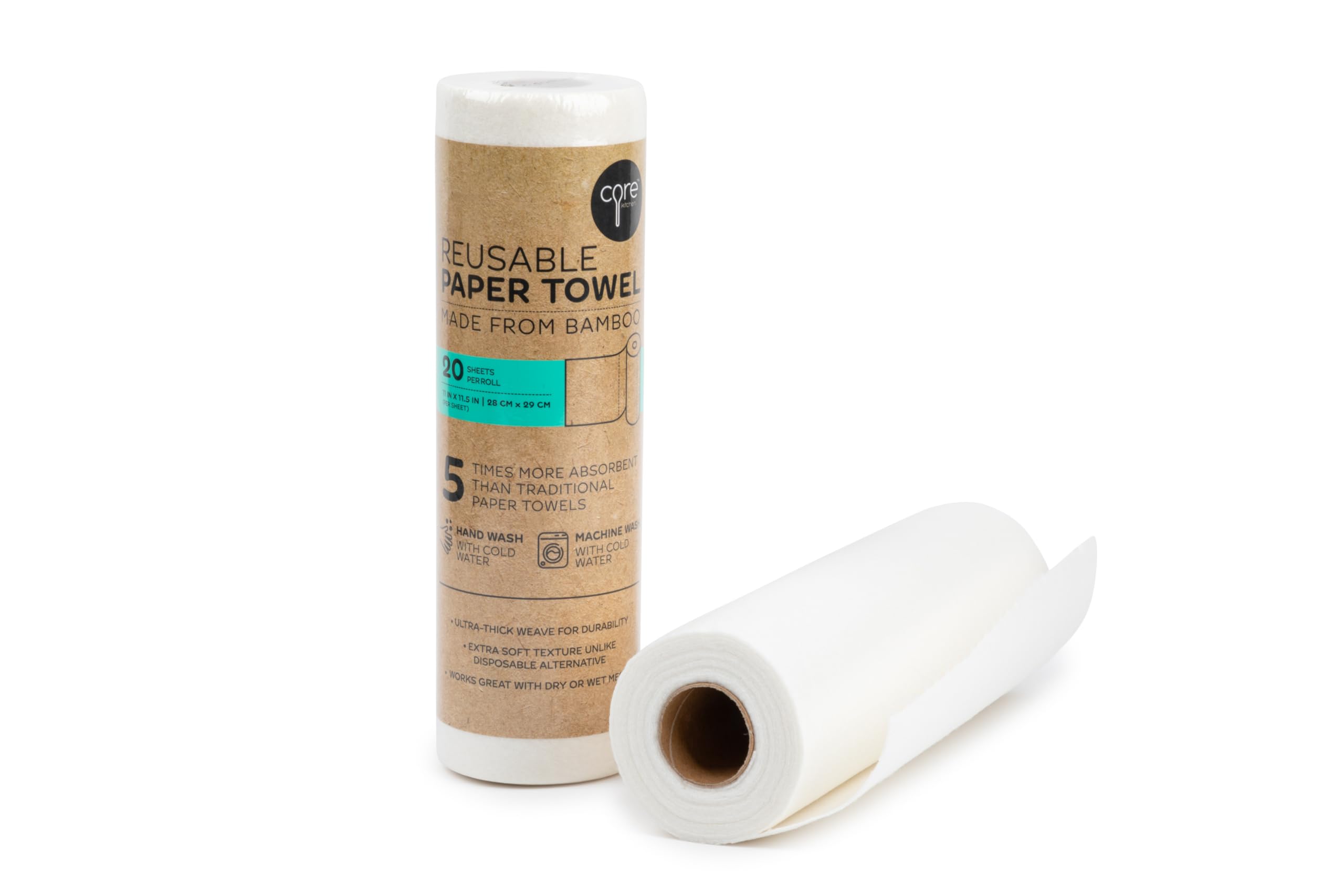 Core Kitchen 1 Pack Reusable Bamboo Paper Towels