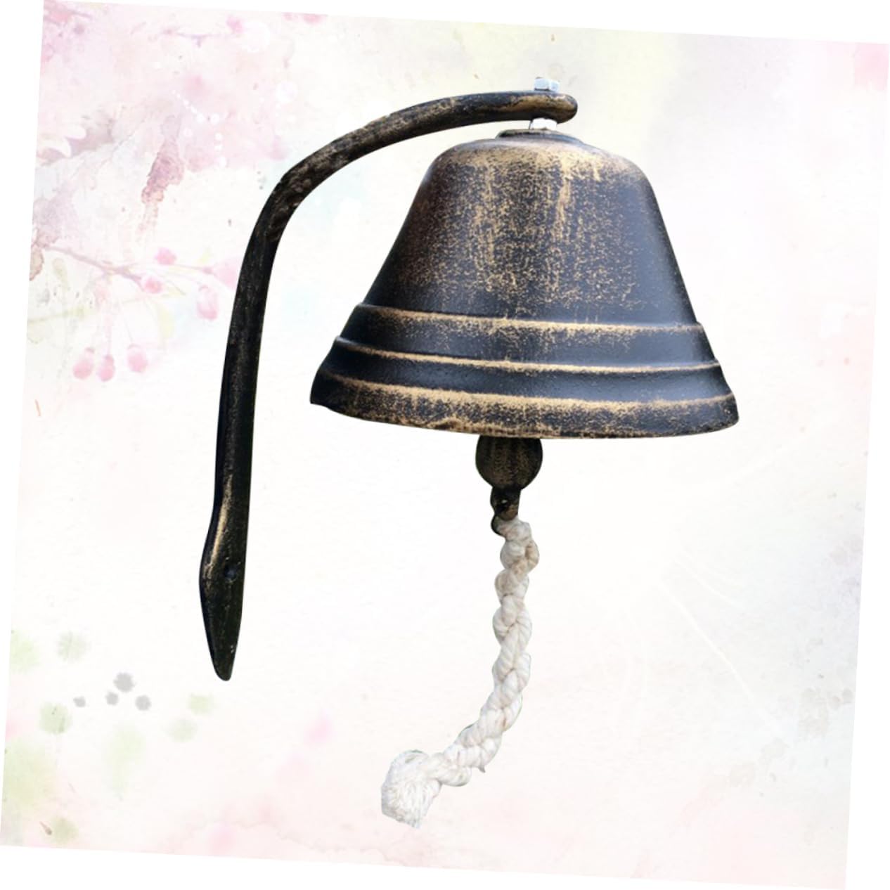 Retro Cast Iron Doorbell for Coffee Shops Small Decorative Bell for Indoor Outdoor Use Loud Sound Durable Bronze Finish for Entryways Gardens