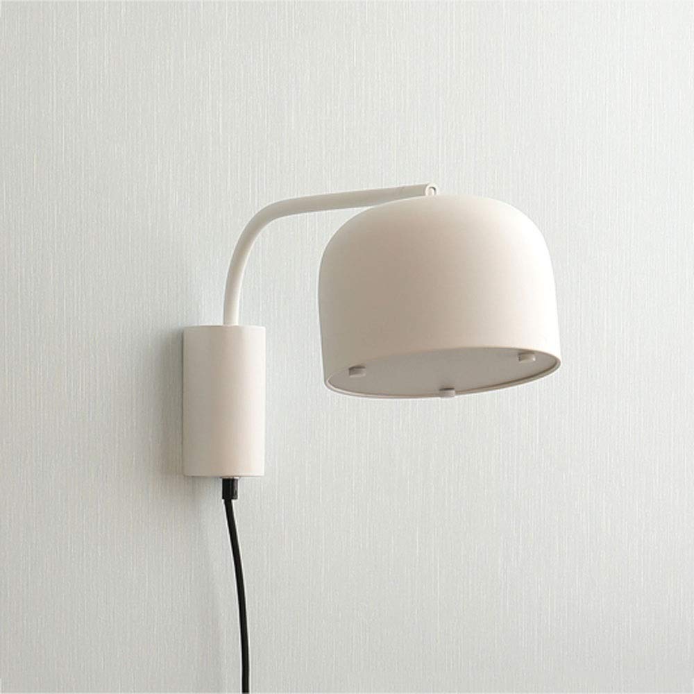 OZBMA Wall Mounted Light Nordic Creative Metal Bedroom Bedside Lamp Rotatable Sconces Bulb Included Swing Arm with Switch Industrial Black Reading Fixture E27