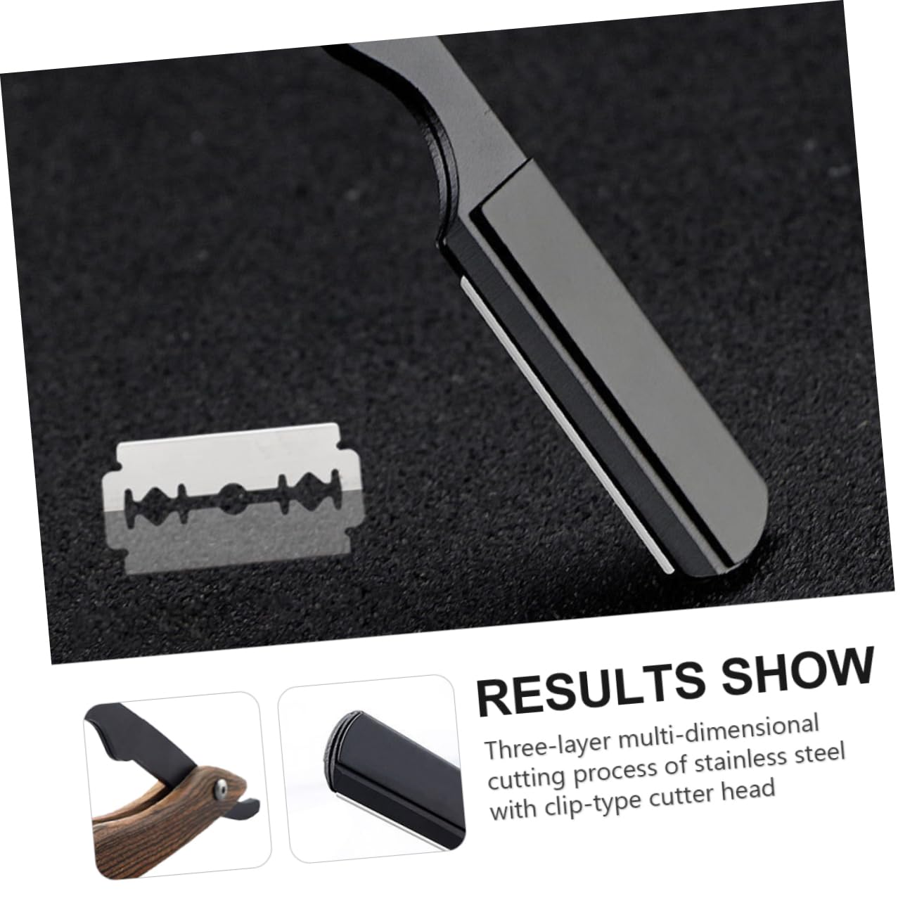 WOFASHPURET Beard Trimmer Stand Wooden Razor Foldable Beard Shaper Tool for Men Stylish Face Shaver Perfect for Travel Home