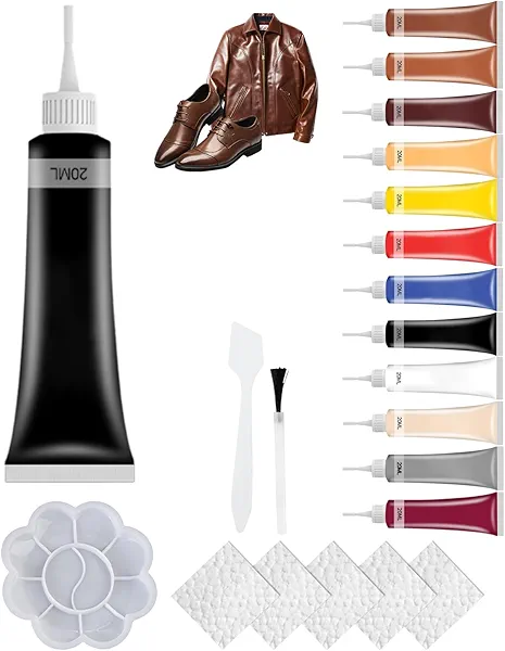 Advanced Leather Repair Gel, 2025 New Leather Repair Kit for Car Seat Vinyl Repair Kit, Professional Leather Repair Kit for Car Seat, Multifunctional Couch and Jacket Repair Kit (Black)