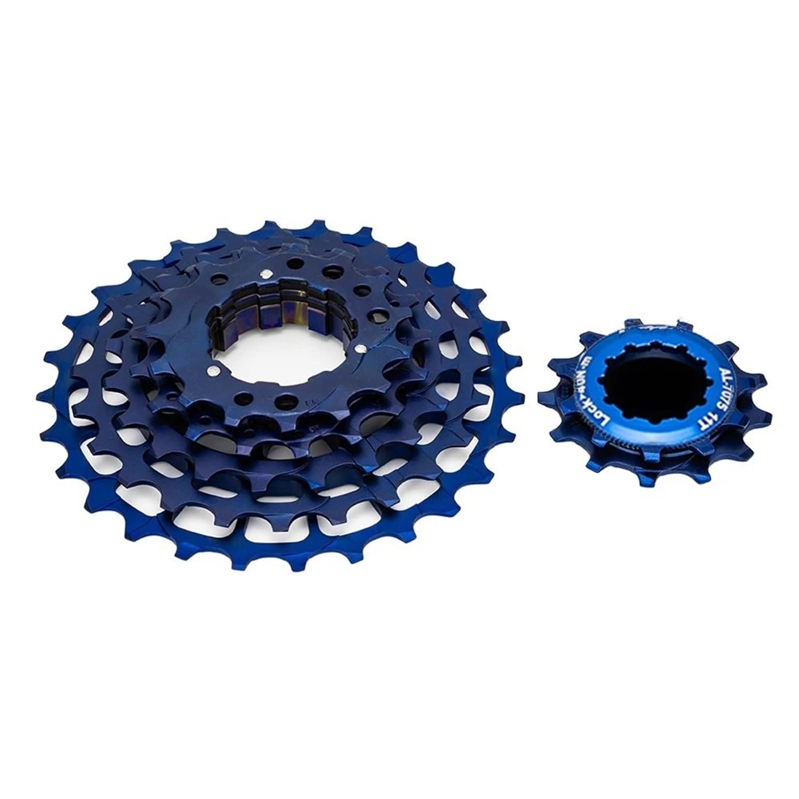 kaseta Pasuje do składanego roweru ZTTO 7 Cassette 7 Speed ​​11-28T Freewheel 130g 7V 28T ULT Sprocket BMX CNC K7 HG System Wolnobieg do roweru(7s 11-28T Navy Blue)