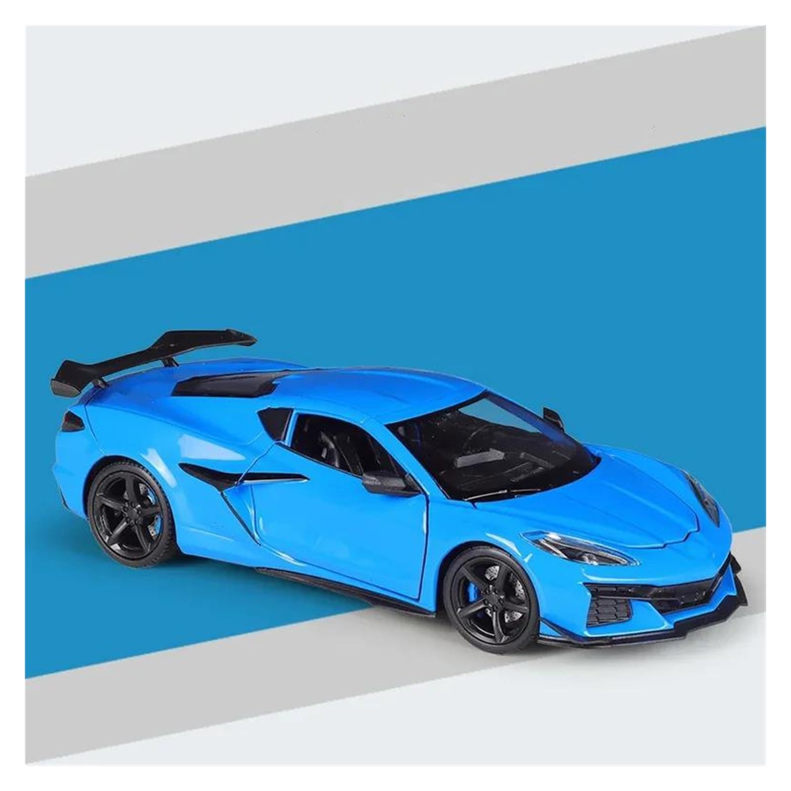 UIFCOG Die Cast Collectible Car Model 1:24 For Corvette Z06 2023 Alloy Diecasts Model Vehicles(Blue)