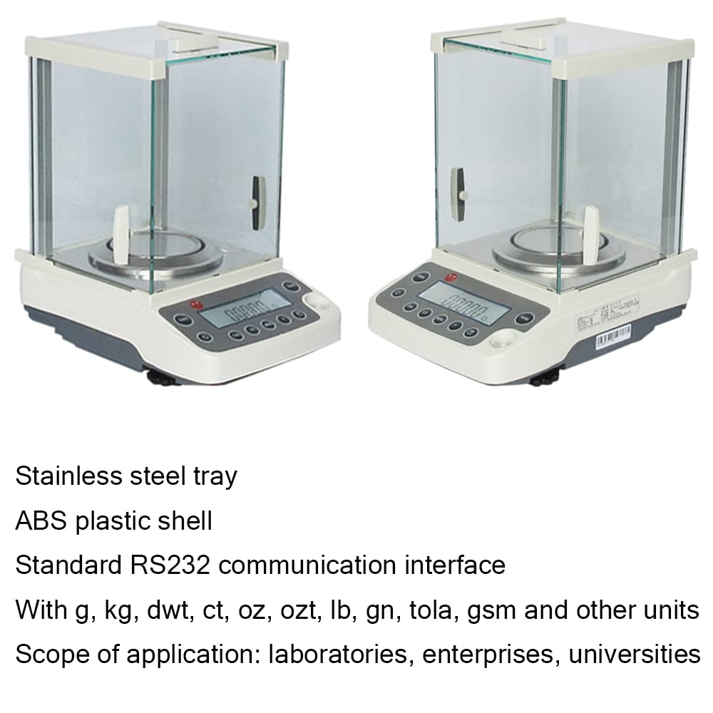 Básculas De Laboratorio Básculas De Precisión Electrónicas Analíticas Digitales Calibradas con Precisión para Joyería De Cocina Y Básculas Industriales,220g/0.1mg
