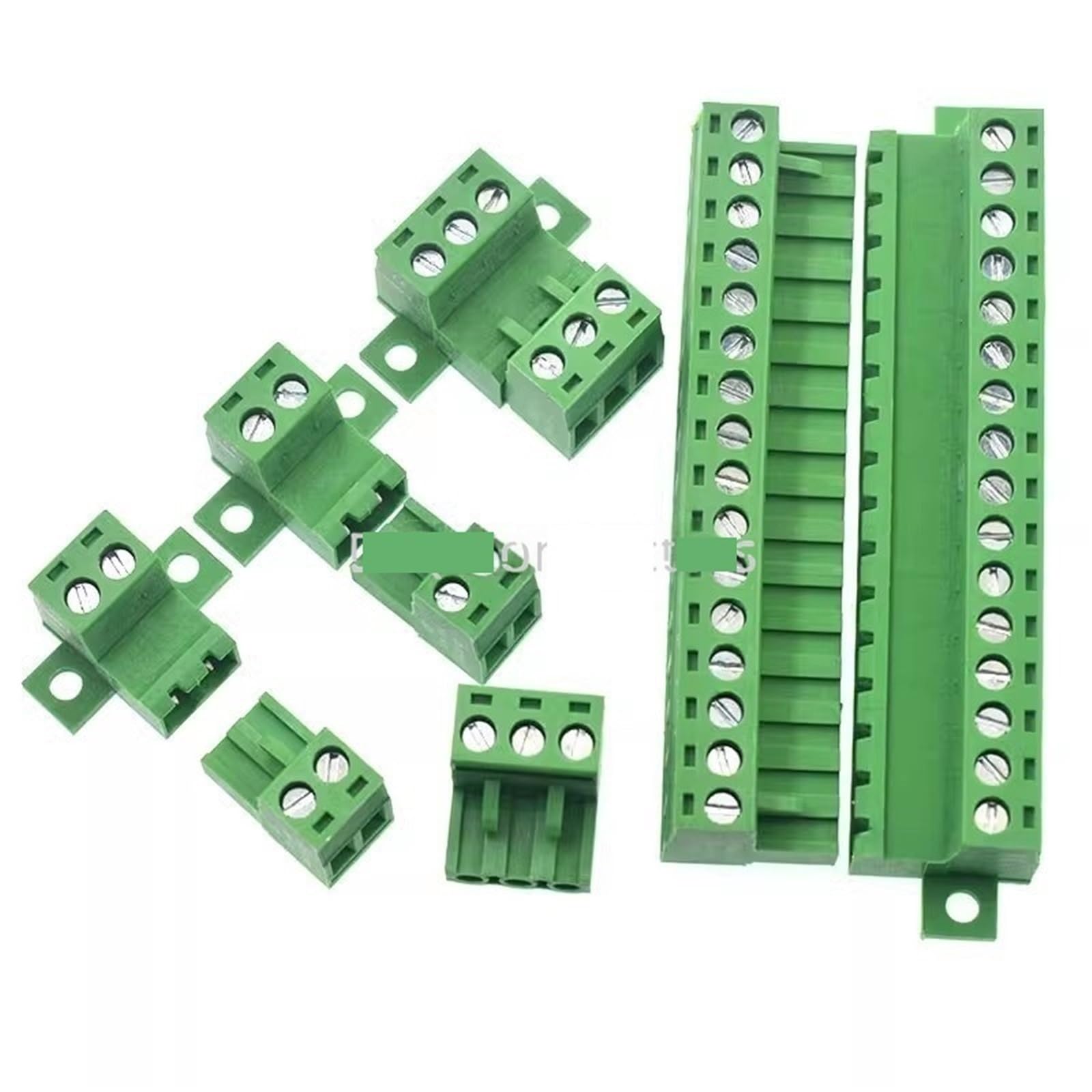 1Set connettore docking senza saldatura tipo 5.08MM morsettiera a vite plug-in verde 2edg