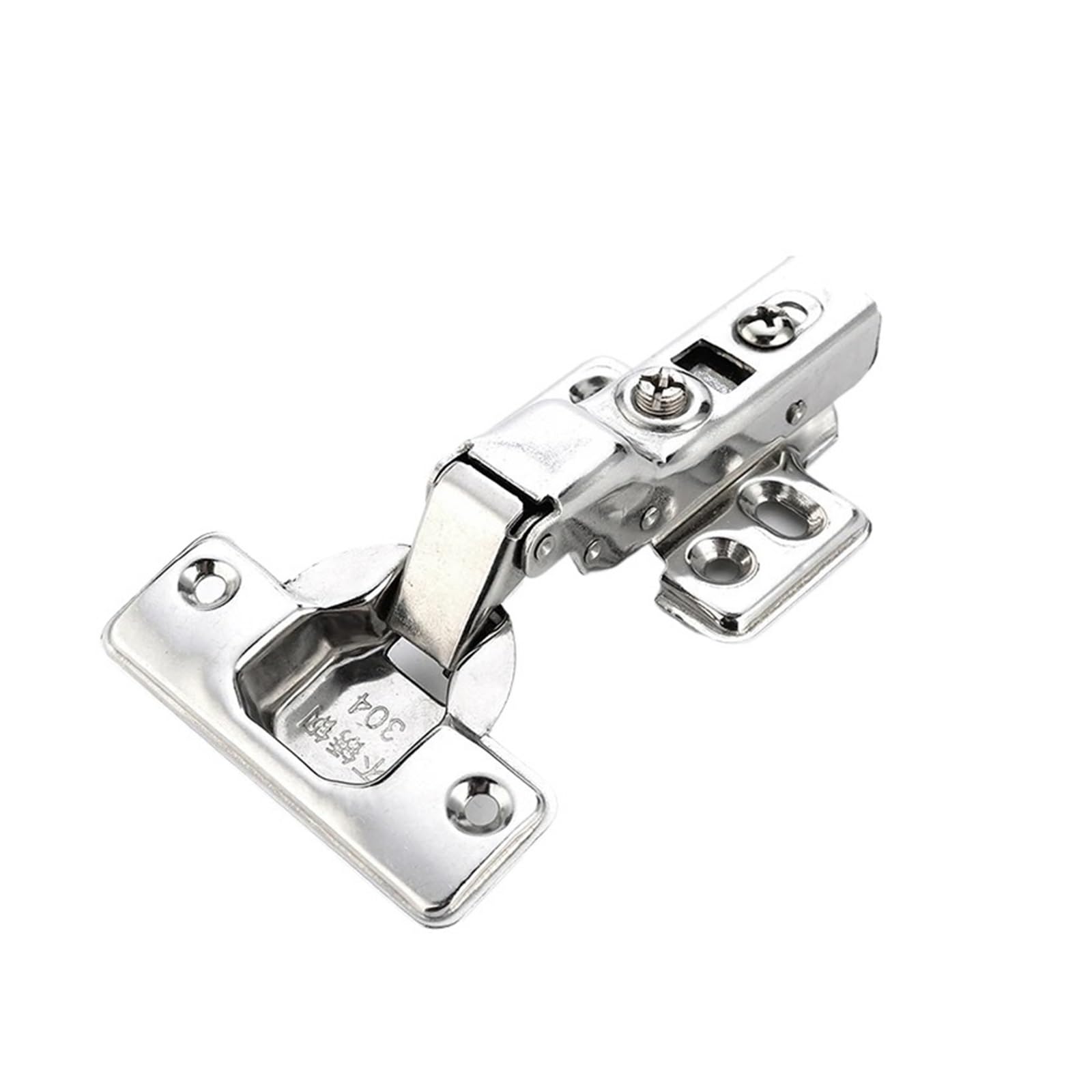 Rugaikerba Full Overlay Furniture Hinges, Stainless Steel Hydraulic Damper