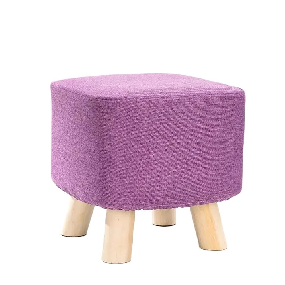 KUYCCSTRESI Square Jacquard Stool Cover Anti Slip Detachable Footstool Cover(Purple square)
