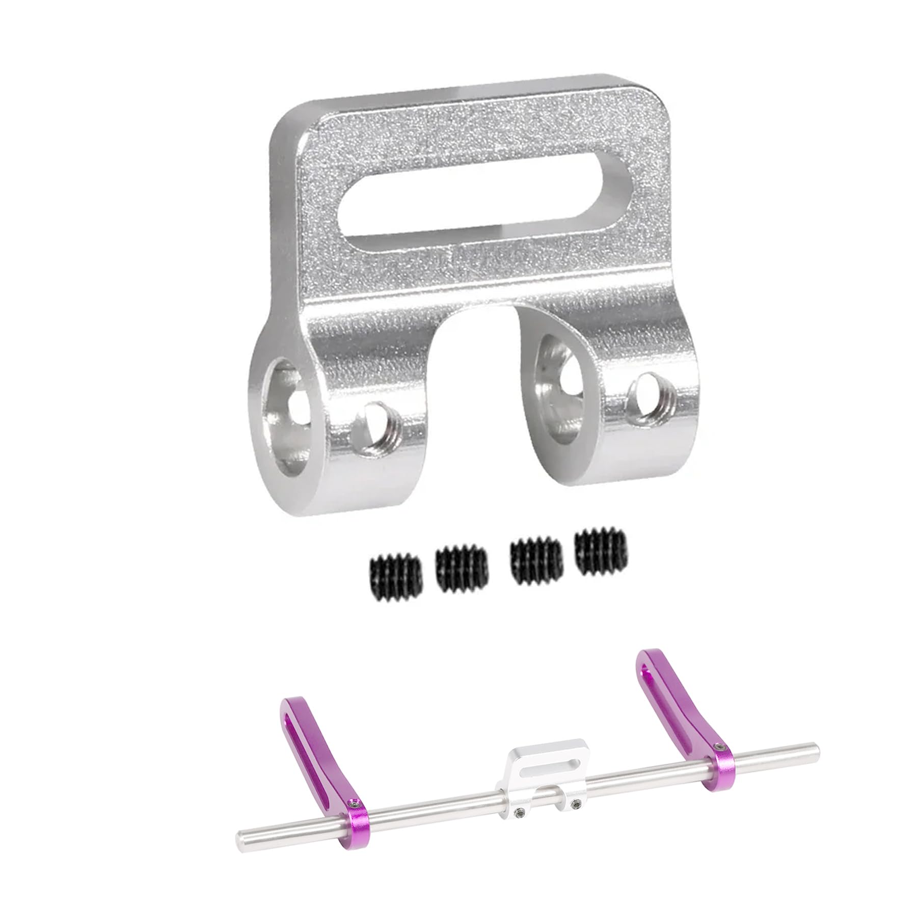 AMK Aluminum Modular Fairlead 4.5mm Tube for Tow Winch Rope 1/10 Scale Bumper Mount Accessories for RC Crawler Axial SCX10 Element Enduro Gen7 Gen8 TRX6 TRX4 Upgrades (Silver)