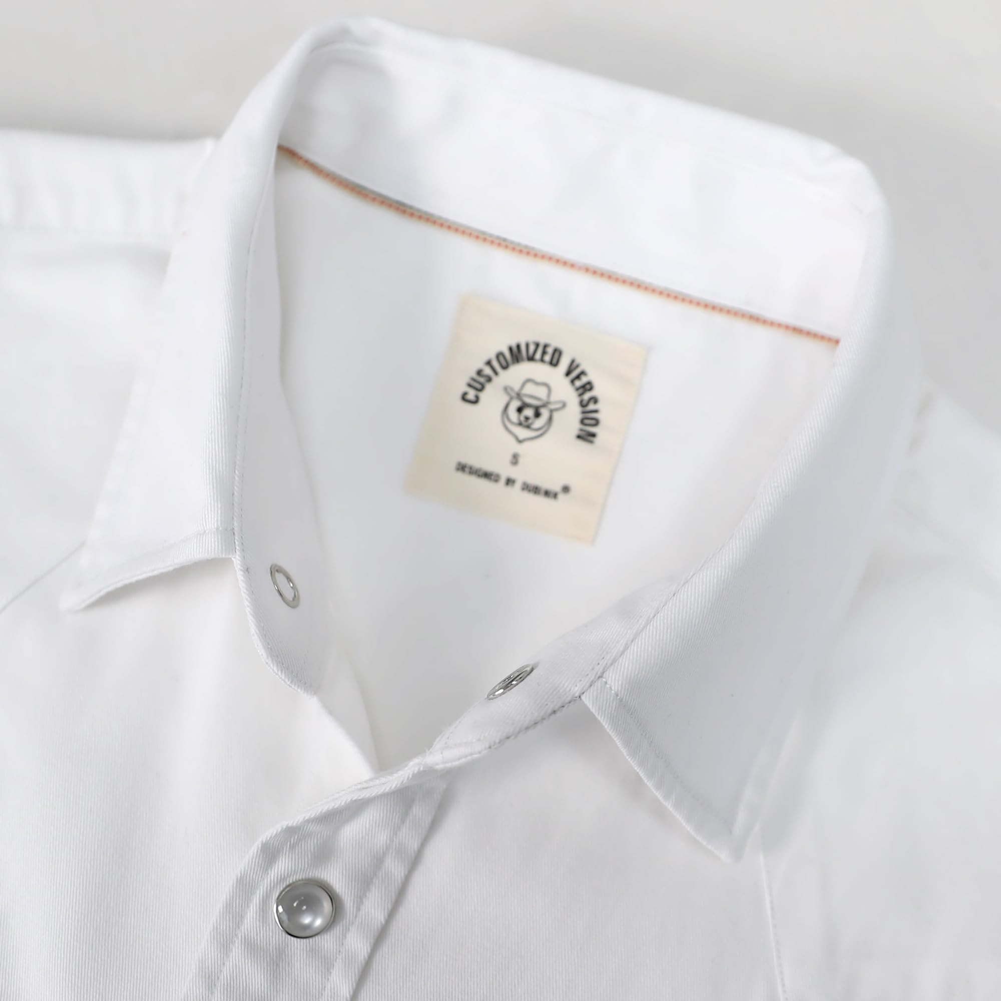Dubinik® Camisas para Hombre Camisa Vaquera Manga Larga Algodón Botones A Presión Western Casual para Trabajo