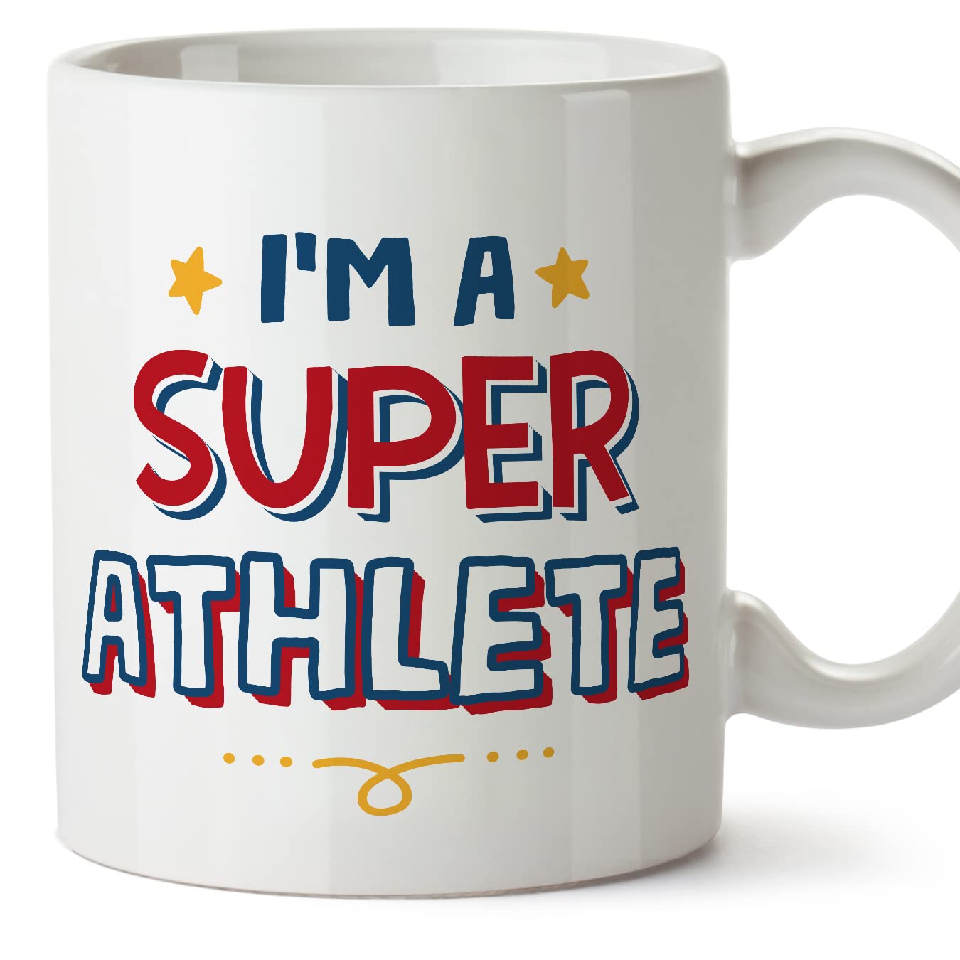 MUGFFINS Athlete Mug - in English - I'm Super - Funny Gift for Colleagues - Ceramic 11oz Mug