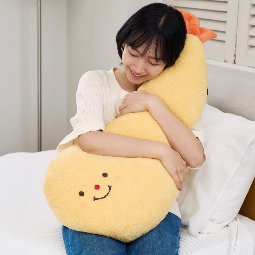 特大エビフライ抱き枕？ぬいぐるみ？ Amazon.co.jp: HAPiNS ハピンズ 抱き枕 エビフライ かわいい ふわふわ
