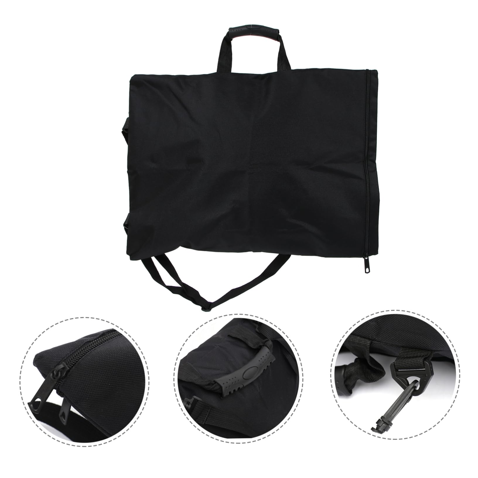 Zeichenbretttasche aus Segeltuch Schwarz mit Tragegriff | Reißverschluss, Leichtes Format, Aufbewahrung für Zeichnungen und Malbretter