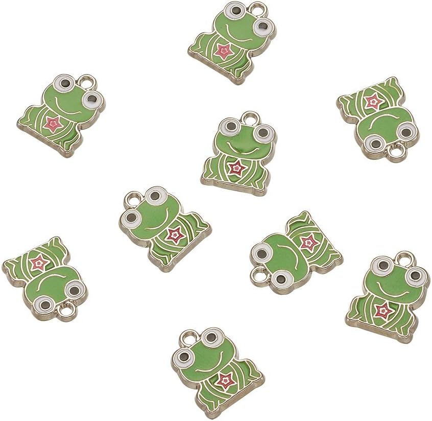 Craftdady Enamel Dangle Charms Pendant Food Animal Flower Cute Charms Colorful Metal Fruit Pendants Hang Ornament for Craft Bracelet Necklace Earring Key Chains Jewelry Making - Image 2