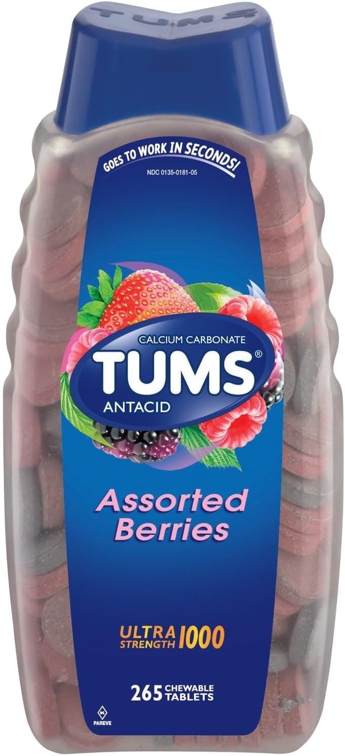 Tums Extra Strength, 100 Assorted Fruits Tabs