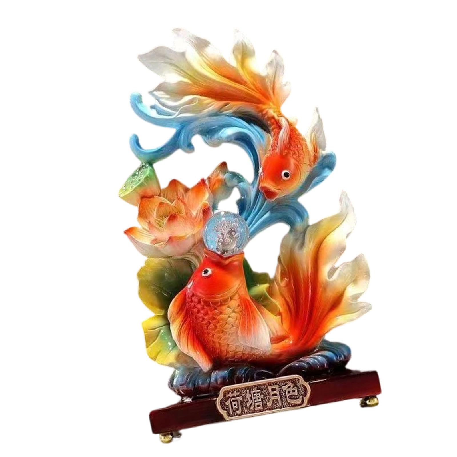 Snorvixre Handcrafted Resin Fish Statue Decorative Desktop Display Decoration Sculpture Perfect for Living Room or Offices Home Offices Decoration