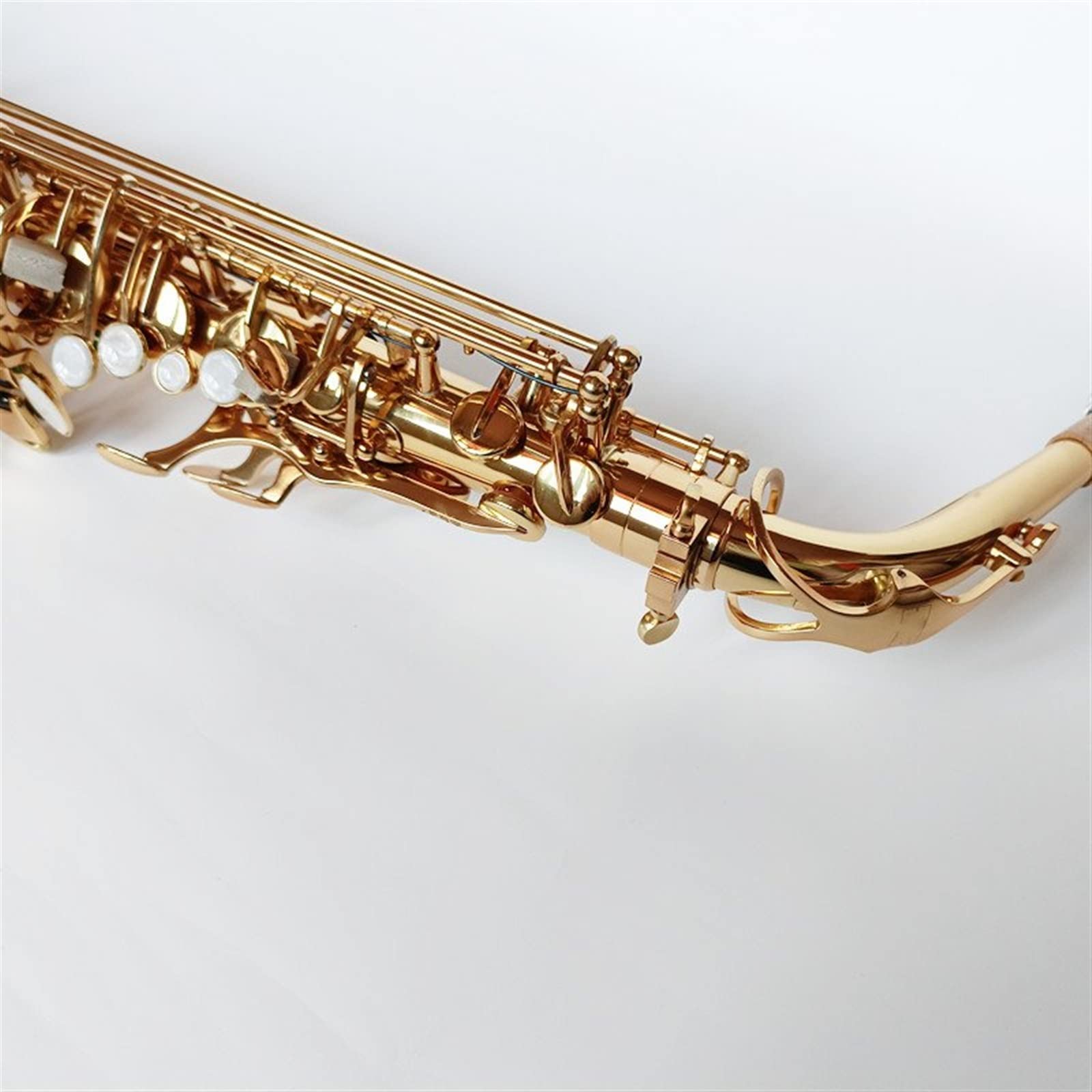 Saxophon Es-Alt-Saxophon Messing Goldlack Saxophon-Instrument Es-Saxophon Mit Zubehör