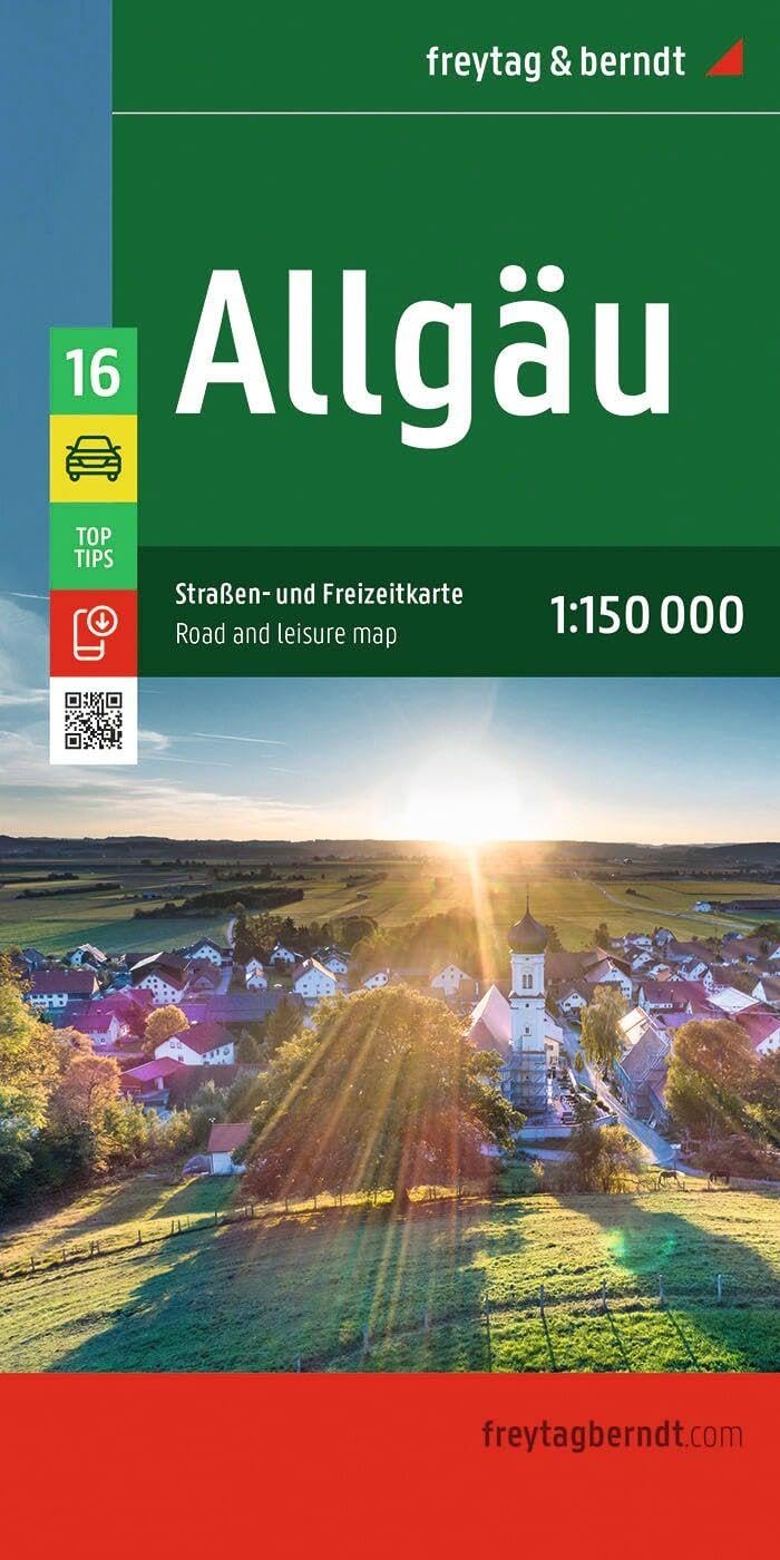 Allgau Road and Leisure Map 1:150,000: Straßen- und Freizeitkarte, mit Infos, Top Tips