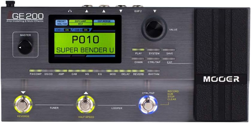 GE200 Guitar Amp Modelling Multi Effects Pedal
