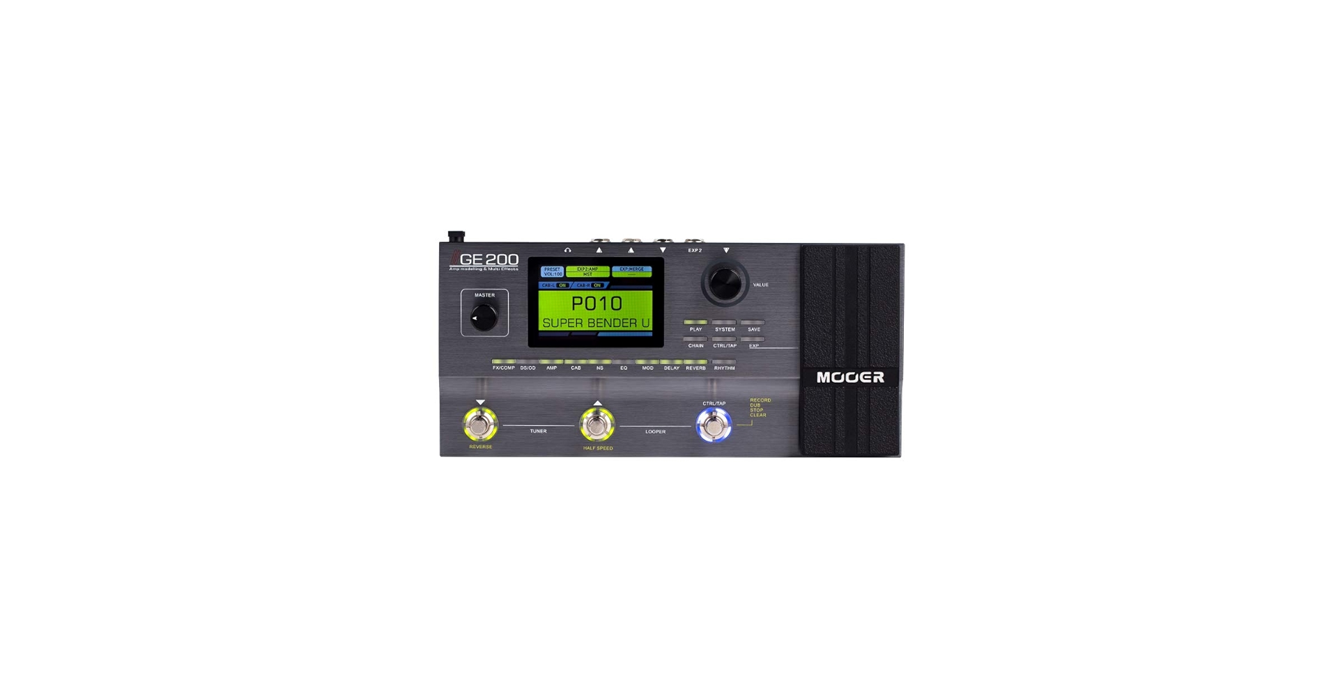 Amazon.com: MOOER GE200 Guitar Amp Modelling Multi Effects Pedal