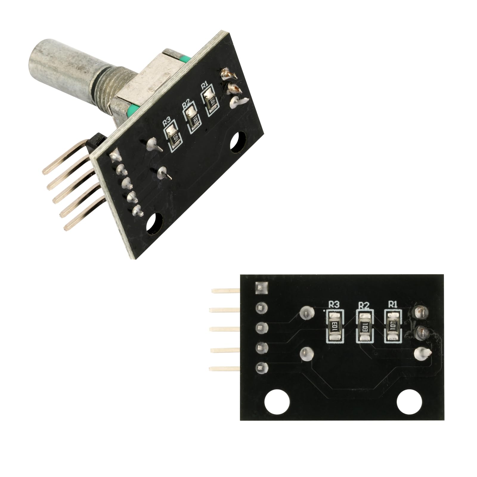 Lot de 6 encodeurs rotatifs KY-040 avec bouton poussoir et capuchon de bouton compatible avec Arduino