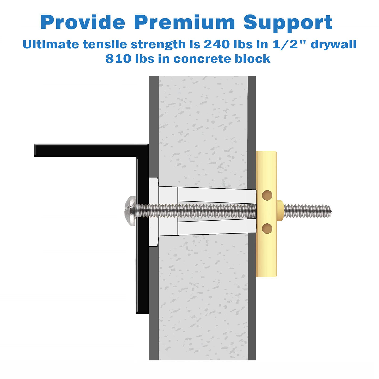 Drywall Anchors(12pcs), Drywall Anchors Heavy Duty, Wall Anchors and Screws for Drywall,Concrete