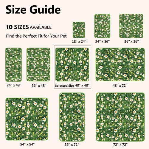 Image of Washable Pee Pads for Dogs, Reusable Puppy Potty Training Pads, Ultra-Absorbent Thick Waterproof Leak-Proof Non-Slip Pads & Mat for Crate, Playpen, Floor, Whelping & Housebreaking , 2 Pack 48 inchx48 inch