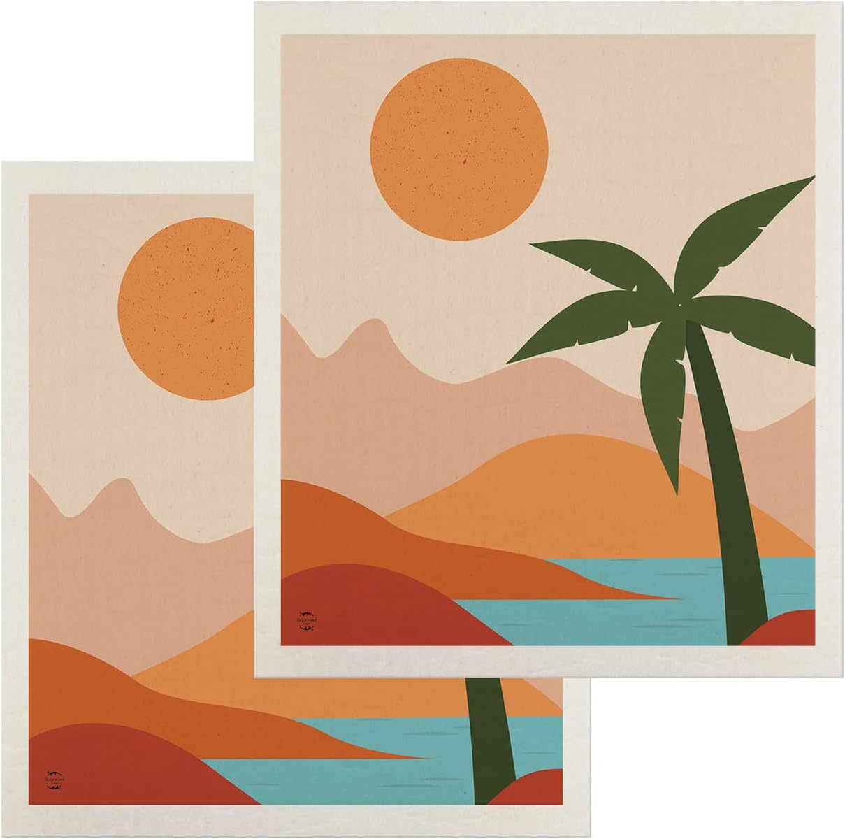Briarwood Lane Tropical Paradise Swedish Dishcloth (2-Pack)