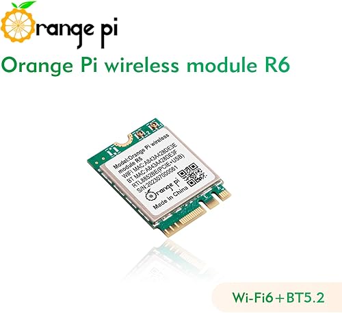 Miniatura 6 de Orange Pi Módulo inalámbrico WiFi 6 R6, tarjeta de red PCIe con Bluetooth 5.2, adaptador inalámbrico para Orange Pi 5 Plus