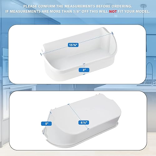 Miniatura 3 de 2 contenedores de puerta mejorados para electrodomésticos de por vida, 2 contenedores de puerta compatibles con repuesto de estante de refrigerador