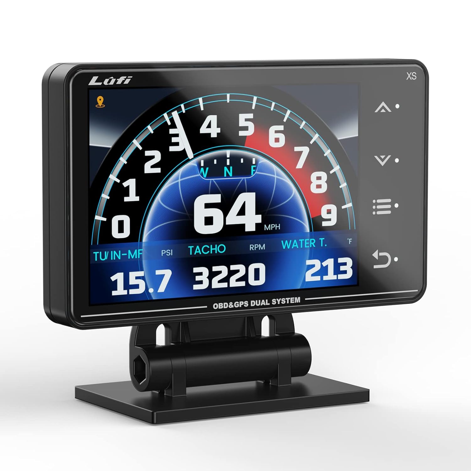 Lufi Xs Obd2 Gauge Display, GPS Speedometer,car inclinometer, Boost