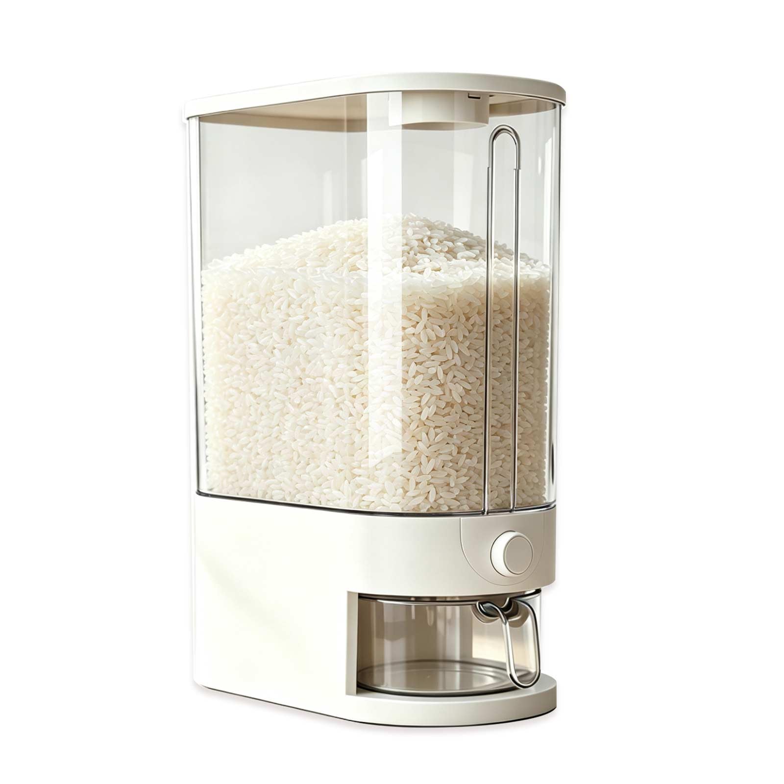 Large Rice Dispenser 10Kg Cereal Dispenser Rice Container with MeasuringCup