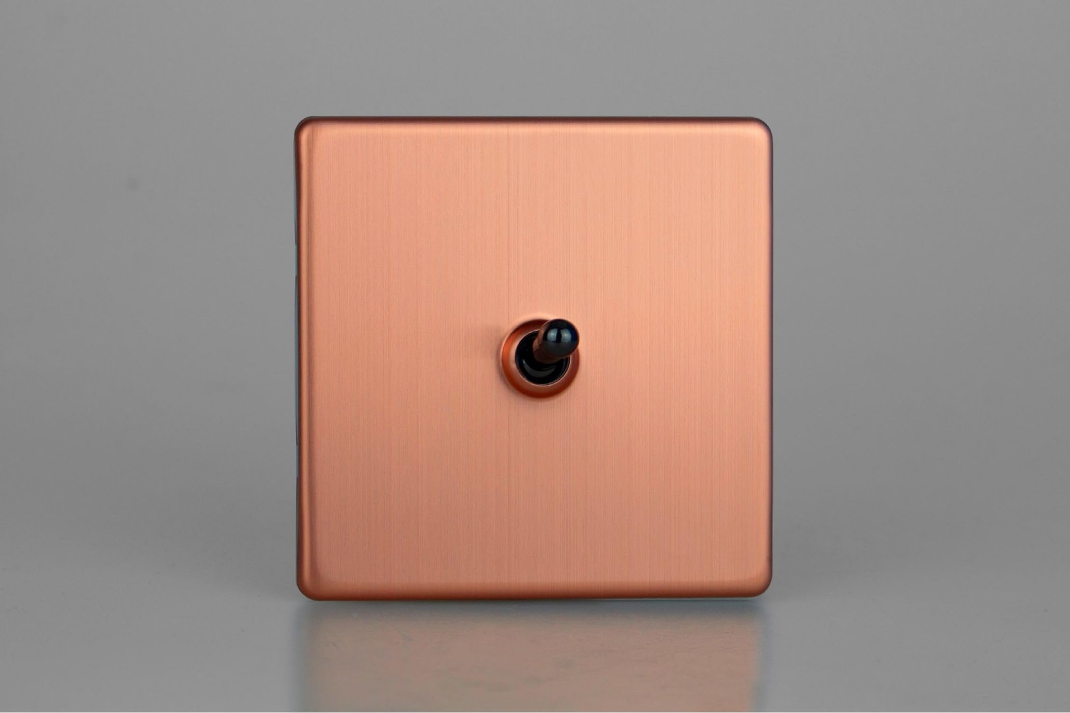 Varilight Brushed Copper Xdyt1s.bc Toggle Switch, 10A, 2-Way, Urban Screwless + Iridium Insert