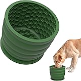Dog Slow Feeder Lick Bowl with Suction Cup - Honeycomb Dog Lick Mat for Anxiety Relief -...