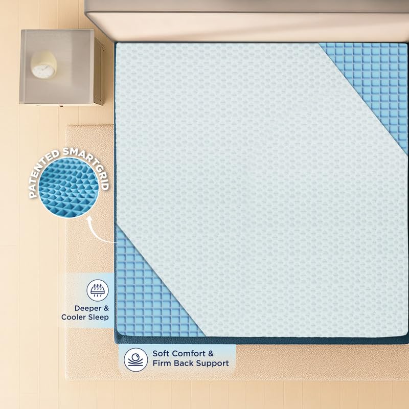 Image of The Sleep Company Luxe Mattress | SmartGRIDTechnology | Soft Feel for Hotel-Like Comfort | 10 Year Warranty | Queen Size Bed Mattress |78x60x6