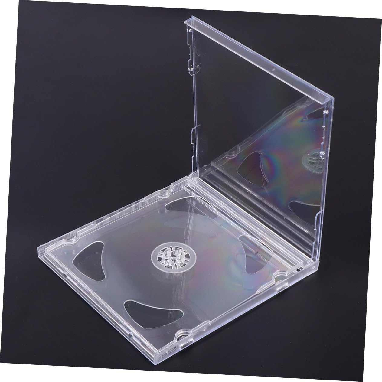 Artibetter Custodia Trasparente per CD Formato Portatile per 2 CD o Dvd Contenitore Doppio in Plastica Rigida Confezione da 10 Pezzi per Video di Matrimonio o Mixtape