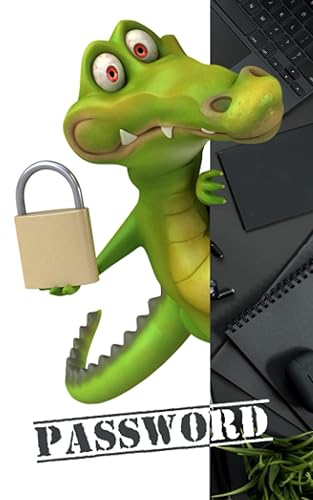 Password: Quaderno alfabetico per le password - Directory Internet per memorizzare, centralizzare e organizzare in ordine alfabetico tutti i login e ... applicazioni - 12,70 X 20,32 cm - Coccodrillo