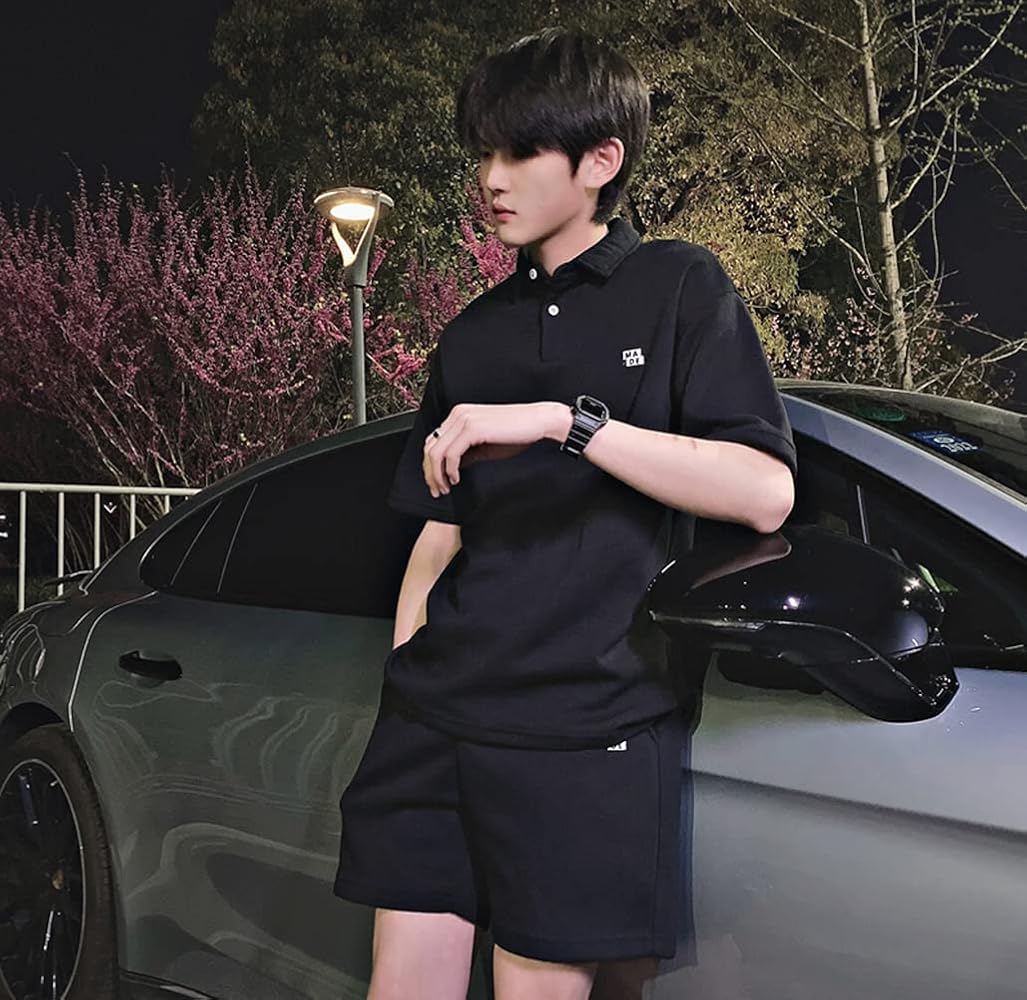 新品PXGゴルフウェアメンズポロシャツ·ショートパンツ上下2点セット PXG ゴルフウェア メンズ カジュアル 短パーツ ショートパンツ