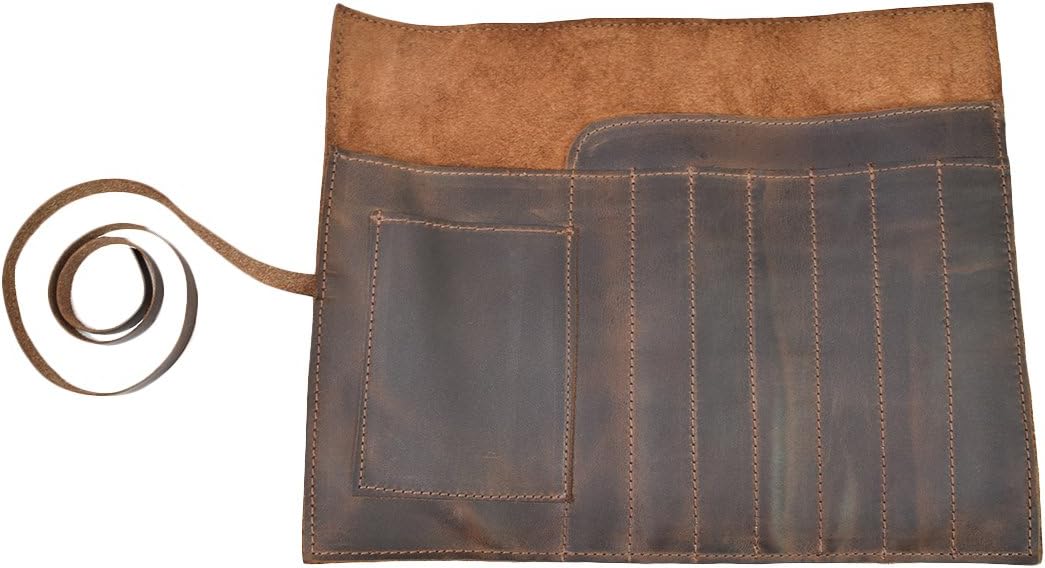 Suреr Brаndѕ Rustic Leather Pencil Artist Craft Roll Organizer Soft Wrap Handmade by Hide & Drink :: Bourbon Brown Suреr Bіg Clеаrаnсе! Rustic Leather Pencil Artist Craft Roll Organizer Soft Wrap Handmade by Hide & Drink :: Bourbon Brown
